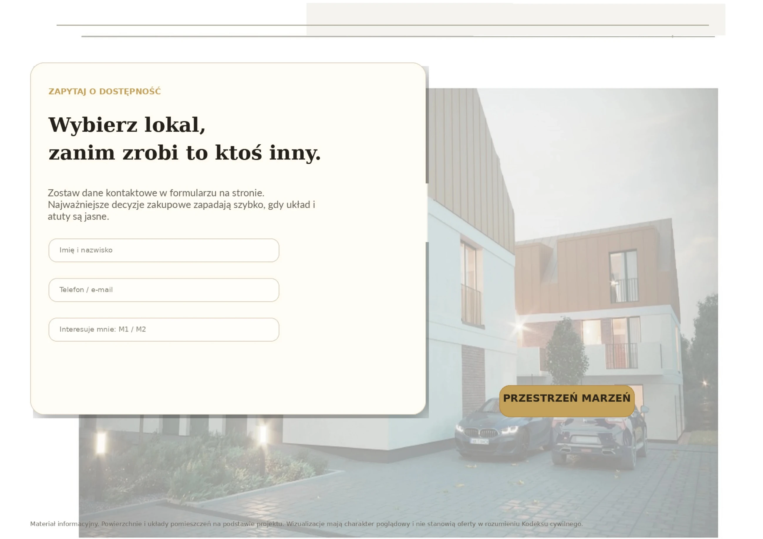 Wybierz lokal, zanim zrobi to ktoś inny - strona kontaktowa